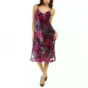 HALE BOB Silk-blend Midi Dress Size S